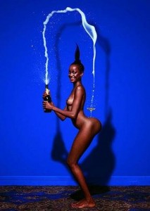 “Carolina Beaumont” /  “Champagne Incident.”   Jean-Paul Goude 1976  
